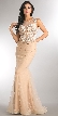 Embroidered Lace Top Mesh Tulle Long Prom Pageant Dress