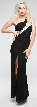 One Shoulder Long Formal Prom Dress with Bejeweled Bodice