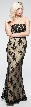 Strapless Floral Mesh Beaded Long Formal Evening Dress  — in alternative picture