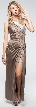 Sleeveless Wrap Around Style Shimmery Long Formal Prom Dress