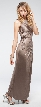 Sleeveless Wrap Around Style Shimmery Long Formal Prom Dress — in alternative picture