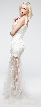Romantic Full Length Floral Tulle Overlay Prom Dress  — in an alternative picture