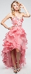 Strapless High-Low Cocktail Prom Dress with Ruffled Skirt — in alternative picture