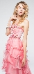 Strapless High-Low Cocktail Prom Dress with Ruffled Skirt — in alternative picture