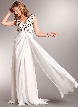 V-Neck Floor Length Elegant Back Beaded Formal Prom Dress