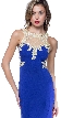 Halter Neck Floral Motifs Floor Length Formal Prom Dress — in an alternative picture