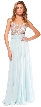 Sleeveless Bejeweled Mesh Bust Long Prom Pageant Dress — in Aqua