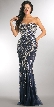 Strapless Bejeweled Bodice Mesh Long Formal Prom Dress