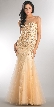 Beaded Mesh Tulle Mermaid Style Long Prom Pageant Dress — in Champaign