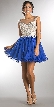 Embellished Lace Bodice Short Babydoll Homecoming Dress