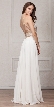 Mesh Beaded Bodice Long Chiffon Formal Evening Dress — in an alternative image