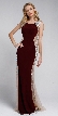 Silhouette Styles Prom Gown with Rhinestone Accents — in Burgundy
