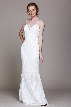 Fitted Silhouette Sequin Prom Gown — in White