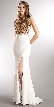 Jewel Embellished Top Jersey Skirt Long Prom Pageant Dress