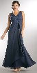 V-Neck Ruched Twist Knot Bust Long Bridesmaid Dress