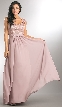 V-Neck Lace Top Empire Cut Long Bridesmaid Dress
