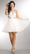 Floral Lace Bodice Short Tulle Homecoming Dress