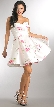 Strapless Sweetheart Neck Rose Print Short Homecoming Dress