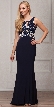 Alluring Sequins Bodice Keyhole Back Long Formal Prom Dress