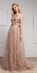 Dazzling Embroidered Two Piece Halter Prom Dress — in Mocha