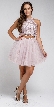 Dazzling Embroidered Two Piece Halter Short Prom Dress — in Lavender