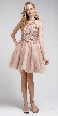 Dazzling Embroidered Two Piece Halter Short Prom Dress