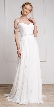 Rhinestone Accented Drop Sleeve Formal Gown
