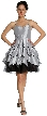 Spaghetti Party Dress with Ruffled Skirt