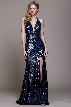 Sequinned Shimmering Halter Neck Prom Formal Gown