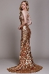 Sequinned Shimmering Halter Neck Prom Formal Gown — in an alternative image