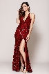 Halter Neck High Slit Prom Gown