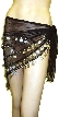 Belly Dancer Beaded Hip Scarf (Black/Silver)
