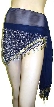 Belly Dancer Beaded Hip Scarf (Navy/Silver)