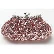 Sequined Small Evening Bag with Studded Trim