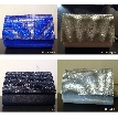 Rhinestones Flap Evening Bag in Polyester Satin
