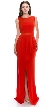 Round Neck Sleeveless Sheer Neck & Waist Long Formal Dress