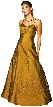 Beaded Tie Back Long Prom Dress