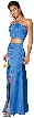 Midriff Thin Strapped Beaded Dress