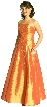 Criss Crossed Off-Shouldered Beaded Prom Dress — in Gold