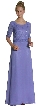 A Shape Half-Sleeved Beaded Long Formal Gown