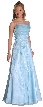 Floral Blue A-Line Dress