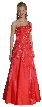 One Shouldered Stem Beaded Dress