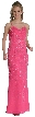 Fully Beaded Spaghetti Strapped Evening Prom Dress