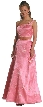 Single Shoulder Flower Applique Prom Dress