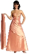 Crossed Back and Beaded Top Full Formal Prom Gown