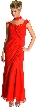 Ruffle Beaded Formal Dress — in Red