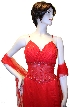 See-Thru Beaded Waist Prom Dress — in close up