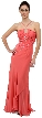 Keyhole Ruched Bust Beaded Formal  Prom Dress