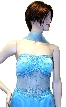 Strapless English Net Prom Dress — in close up