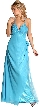 Single Flower Beaded Formal Prom Dress